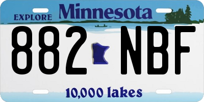 MN license plate 882NBF