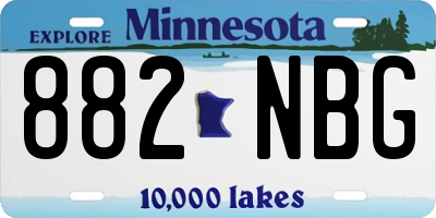 MN license plate 882NBG