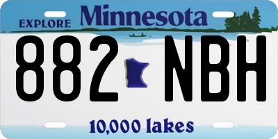 MN license plate 882NBH