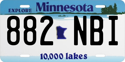 MN license plate 882NBI