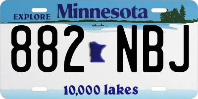MN license plate 882NBJ