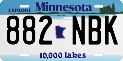 MN license plate 882NBK
