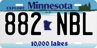 MN license plate 882NBL