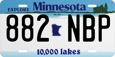 MN license plate 882NBP