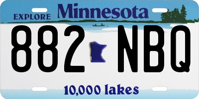MN license plate 882NBQ