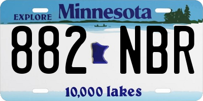 MN license plate 882NBR