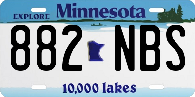 MN license plate 882NBS
