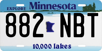 MN license plate 882NBT