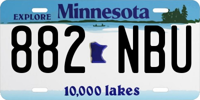 MN license plate 882NBU