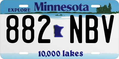 MN license plate 882NBV