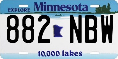 MN license plate 882NBW