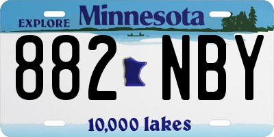 MN license plate 882NBY