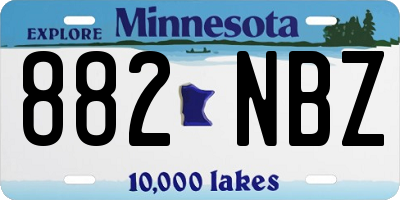 MN license plate 882NBZ