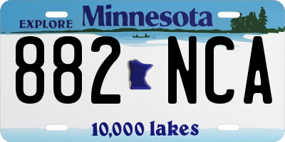 MN license plate 882NCA