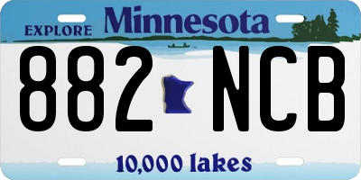 MN license plate 882NCB