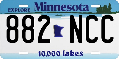 MN license plate 882NCC