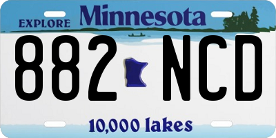 MN license plate 882NCD