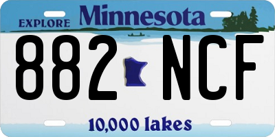 MN license plate 882NCF