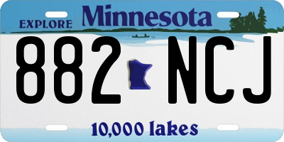 MN license plate 882NCJ