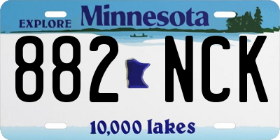 MN license plate 882NCK