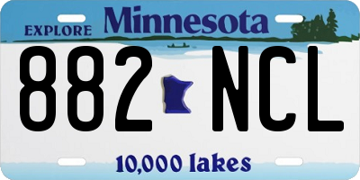 MN license plate 882NCL