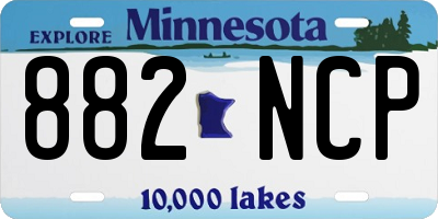 MN license plate 882NCP