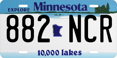 MN license plate 882NCR