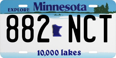 MN license plate 882NCT