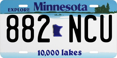 MN license plate 882NCU