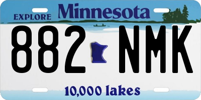 MN license plate 882NMK