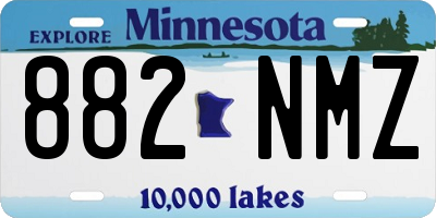 MN license plate 882NMZ