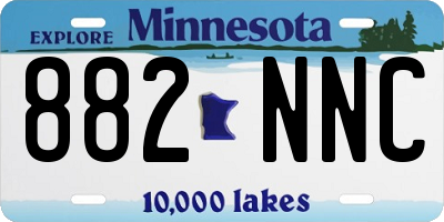 MN license plate 882NNC