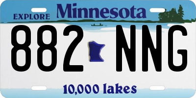 MN license plate 882NNG