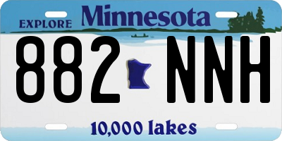 MN license plate 882NNH