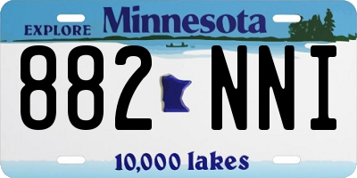MN license plate 882NNI