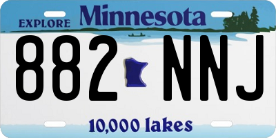 MN license plate 882NNJ