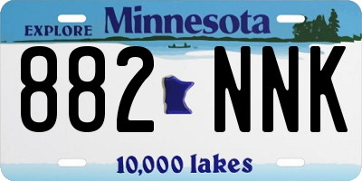 MN license plate 882NNK