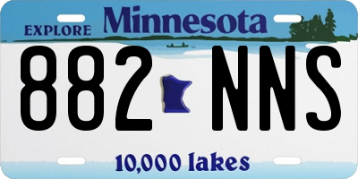 MN license plate 882NNS