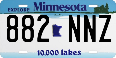 MN license plate 882NNZ