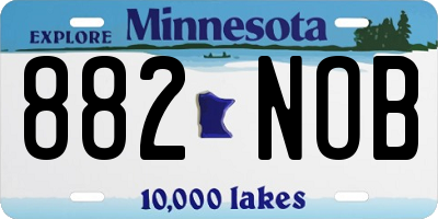 MN license plate 882NOB