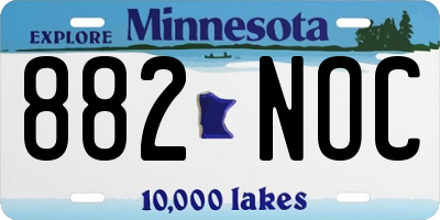 MN license plate 882NOC