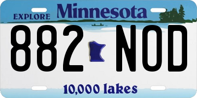 MN license plate 882NOD