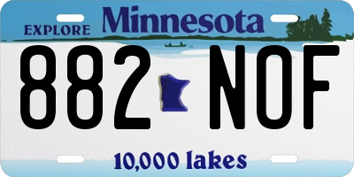 MN license plate 882NOF