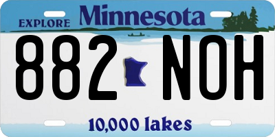MN license plate 882NOH