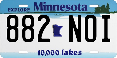 MN license plate 882NOI