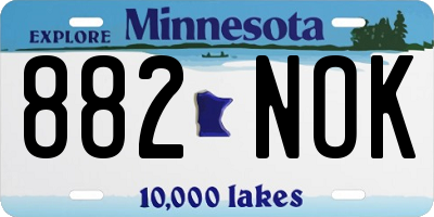 MN license plate 882NOK