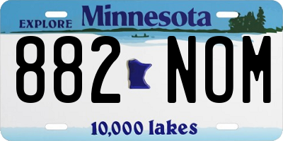 MN license plate 882NOM