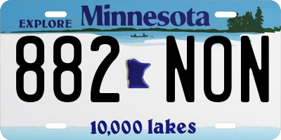 MN license plate 882NON