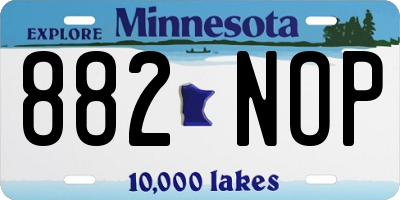 MN license plate 882NOP