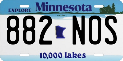 MN license plate 882NOS